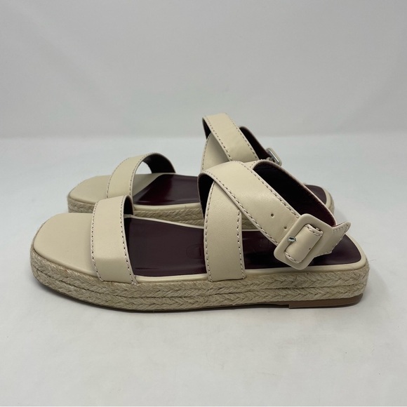 NIB Staud Lara Espadrille Sandal In Cream / Natural - Picture 11 of 14